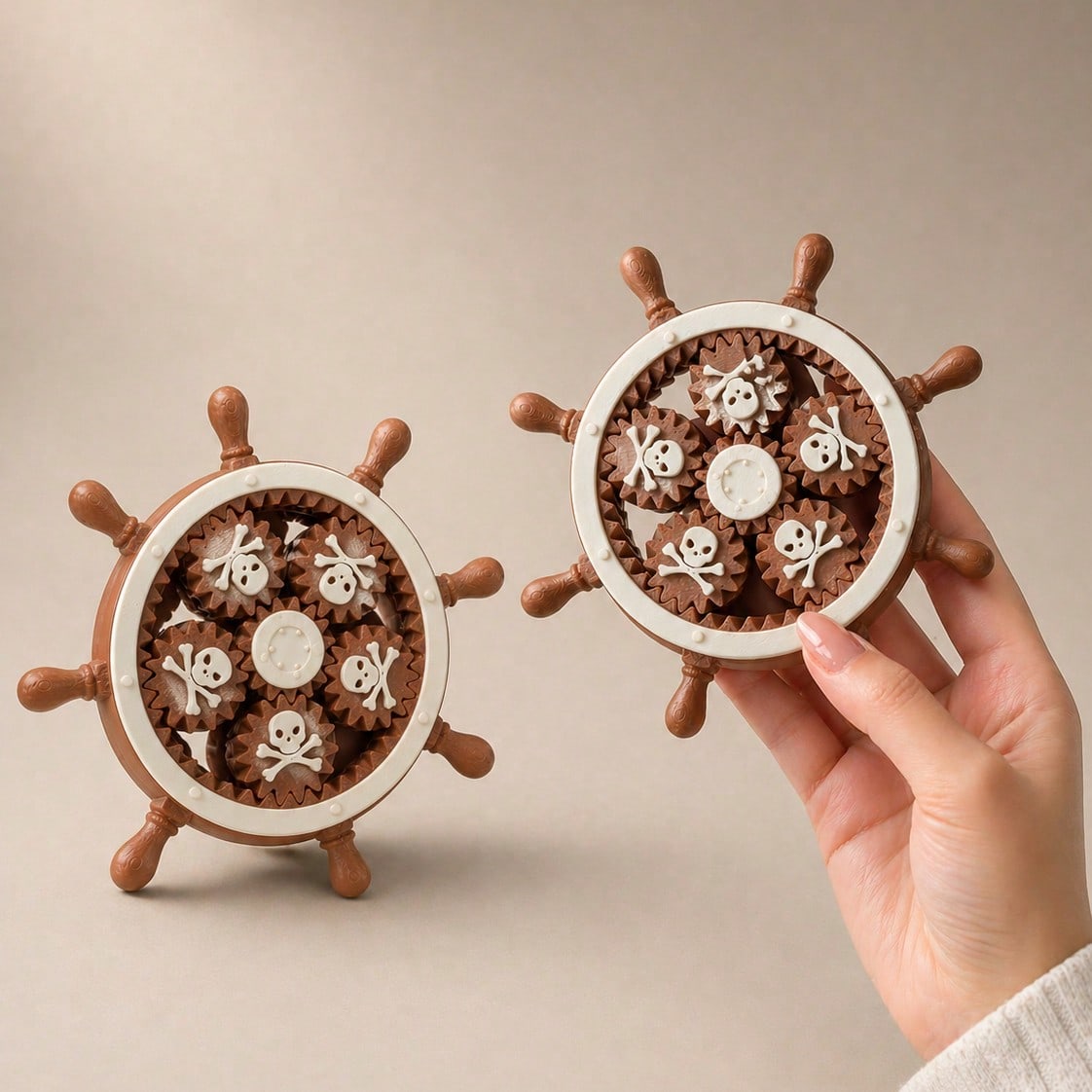 Home Office Gear - 2pcs Pirate Ship Wheel Fidget Toy,