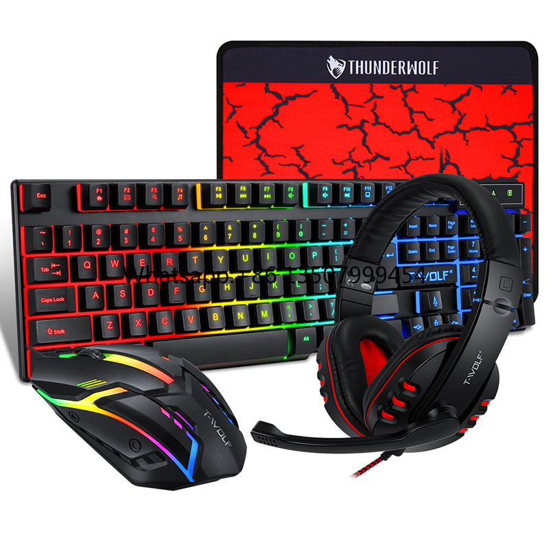 Home Office Headset - LIVOLF TF-800 Keyboard Mouse Set Headset