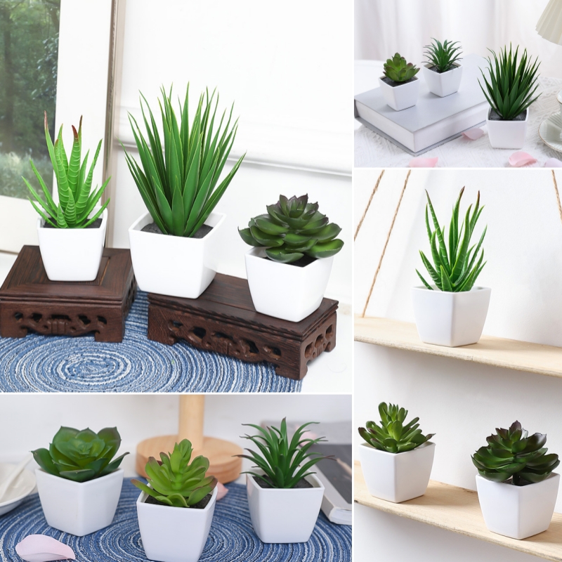 Plant Desk Mini - (A set of 3PCS) Simulated Mini