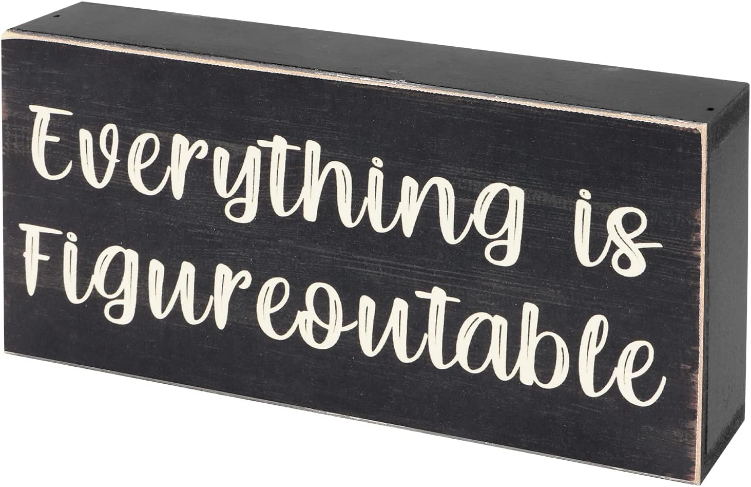 Home Office Box - Farmhouse Wooden Box Sign Everything is