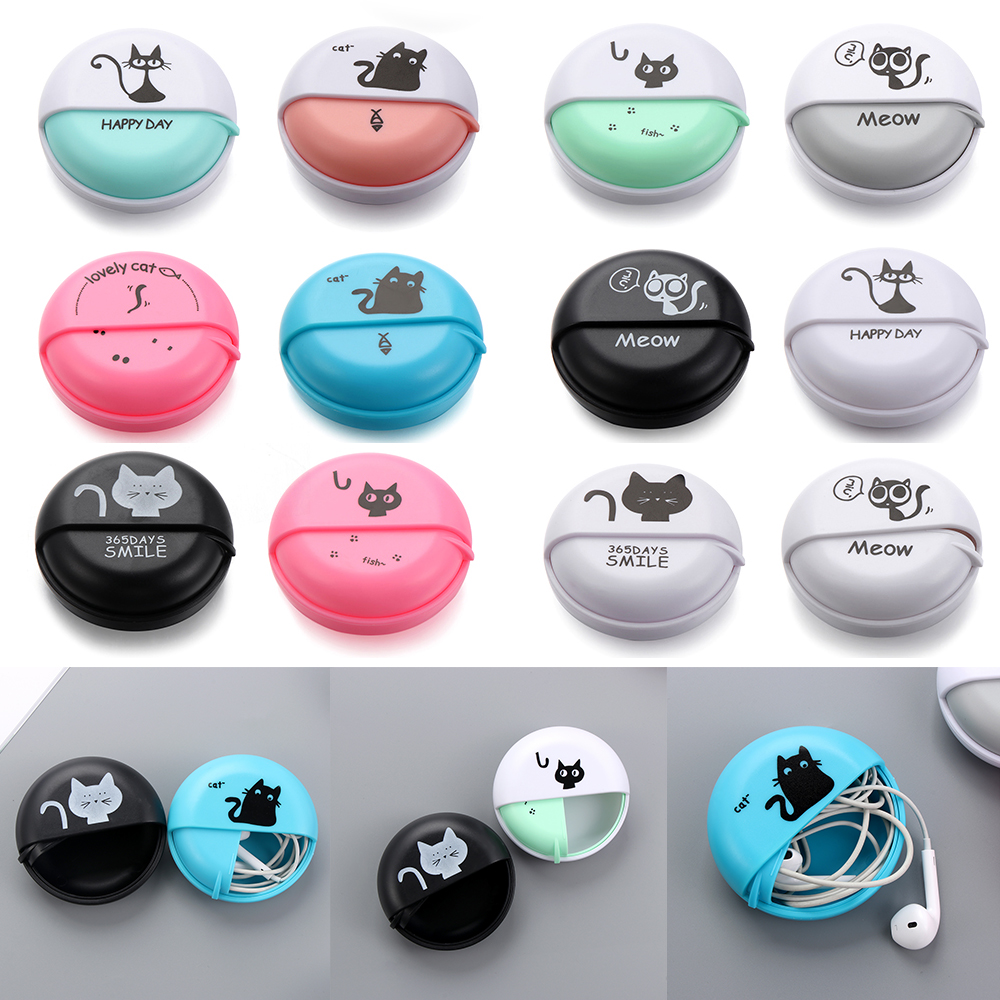 Home Office Headset - 1pcs Headphone Cable Box Round Headphone