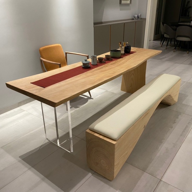 Nordic Solid Wood Acrylic Floa - Home Office Desk บทวิจารณ์และราคา