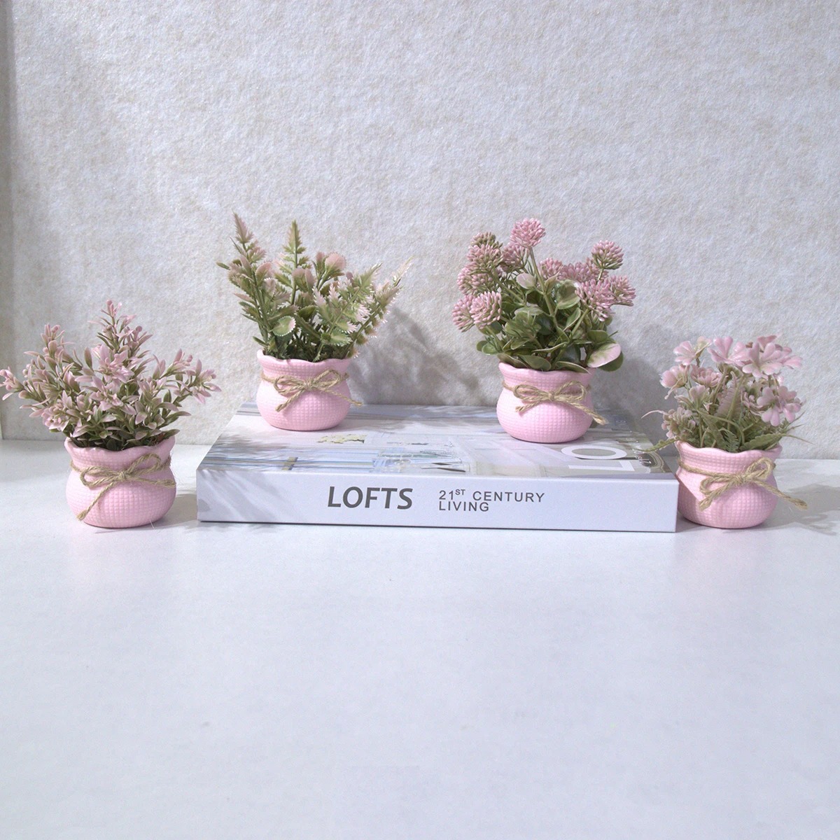 Mini Artificial Pink Series Fl - Plant Desk Mini บทวิจารณ์และราคา