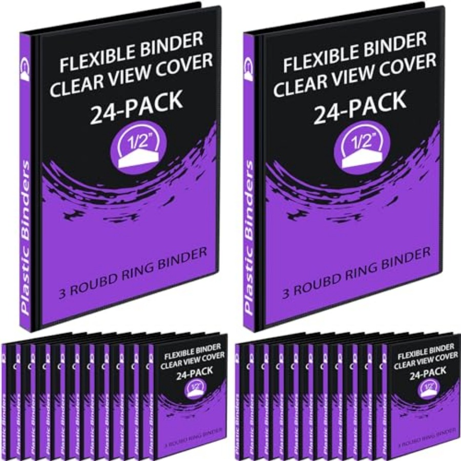 24 Pcs 3 Ring Plastic Binders  - Home Office With View บทวิจารณ์และราคา