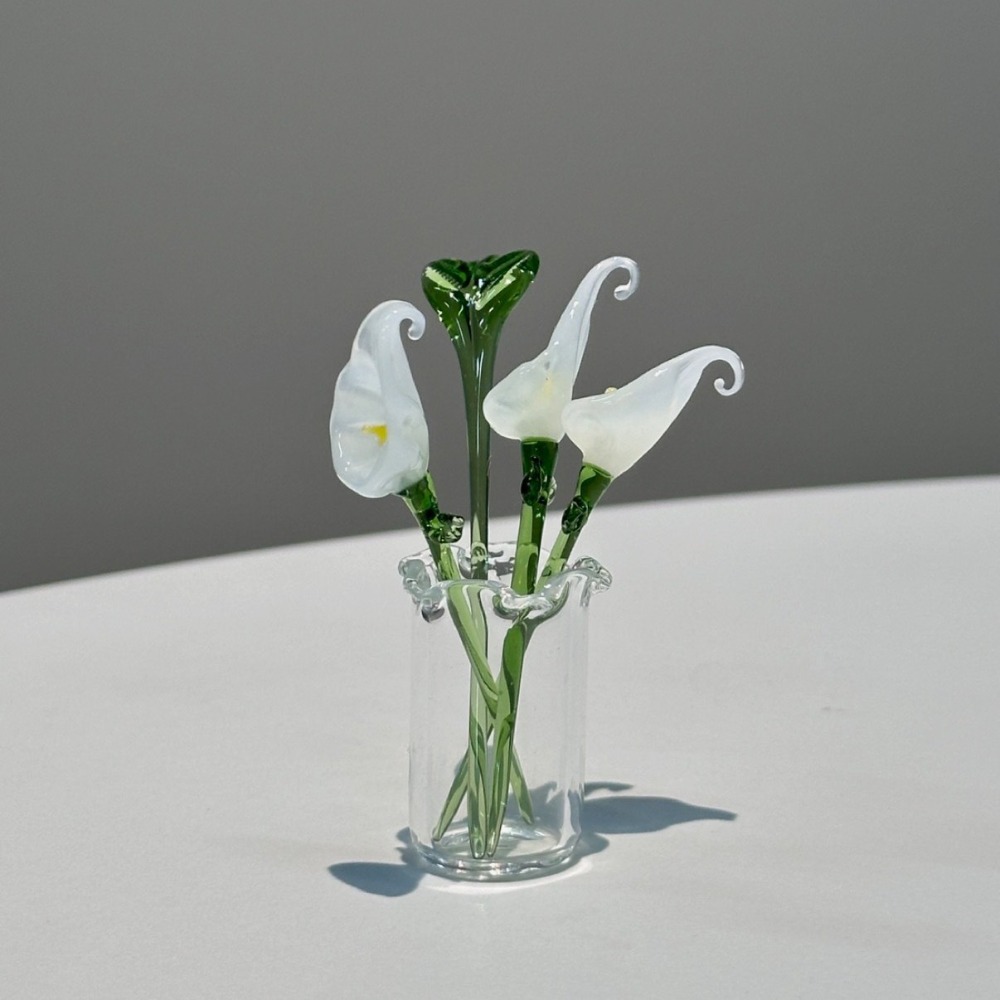 1 PC Handmade Glass Floral Bou - Plant Desk Mini บทวิจารณ์และราคา