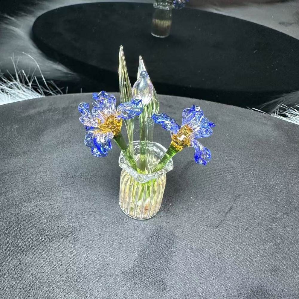 1 PC Handmade Glass Floral Bou - Plant Desk Mini บทวิจารณ์และราคา