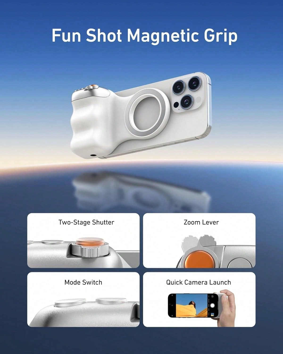 Silver Magnetic Phone Camera G - Zoom Lighting Kit บทวิจารณ์และราคา