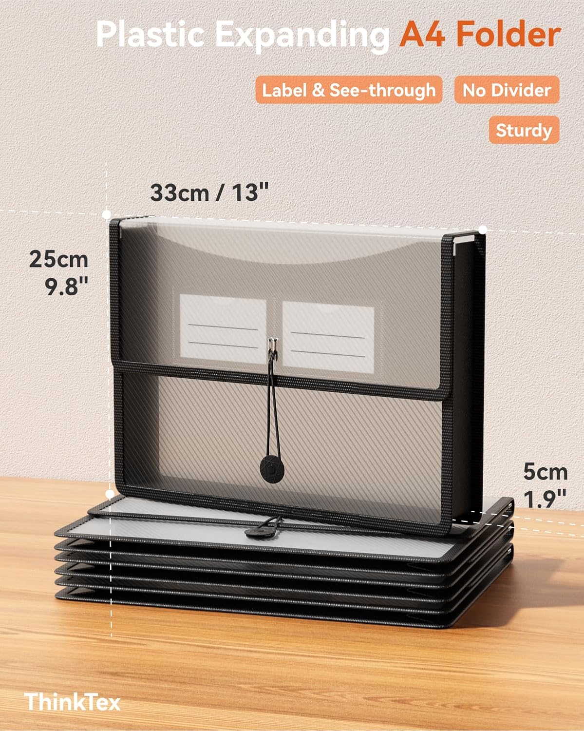 Plastic Expanding File Folders - Home Office Tax บทวิจารณ์และราคา