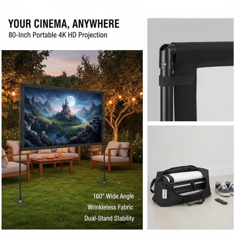 Portable Movie Display 80 Inch - Home Office With View บทวิจารณ์และราคา