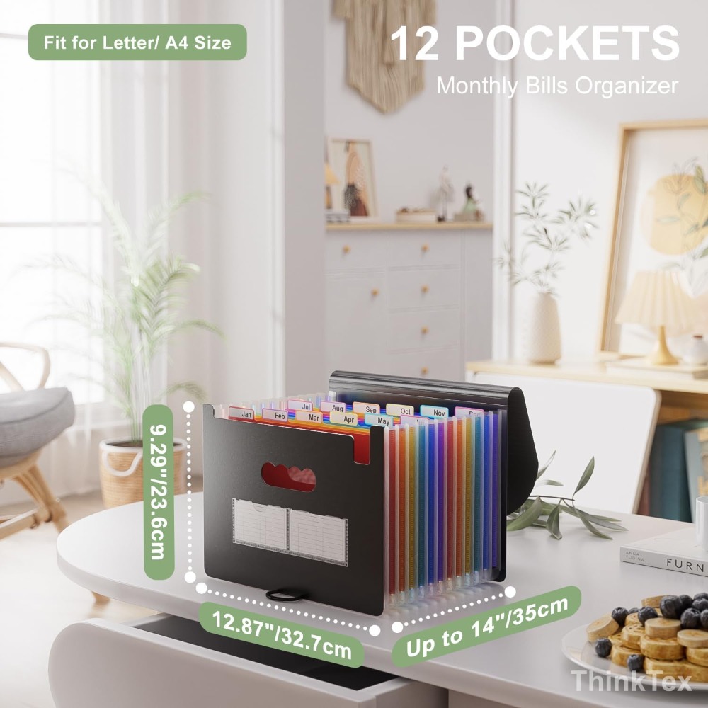 12-Pocket Expanding File Folde - Home Office Tax บทวิจารณ์และราคา