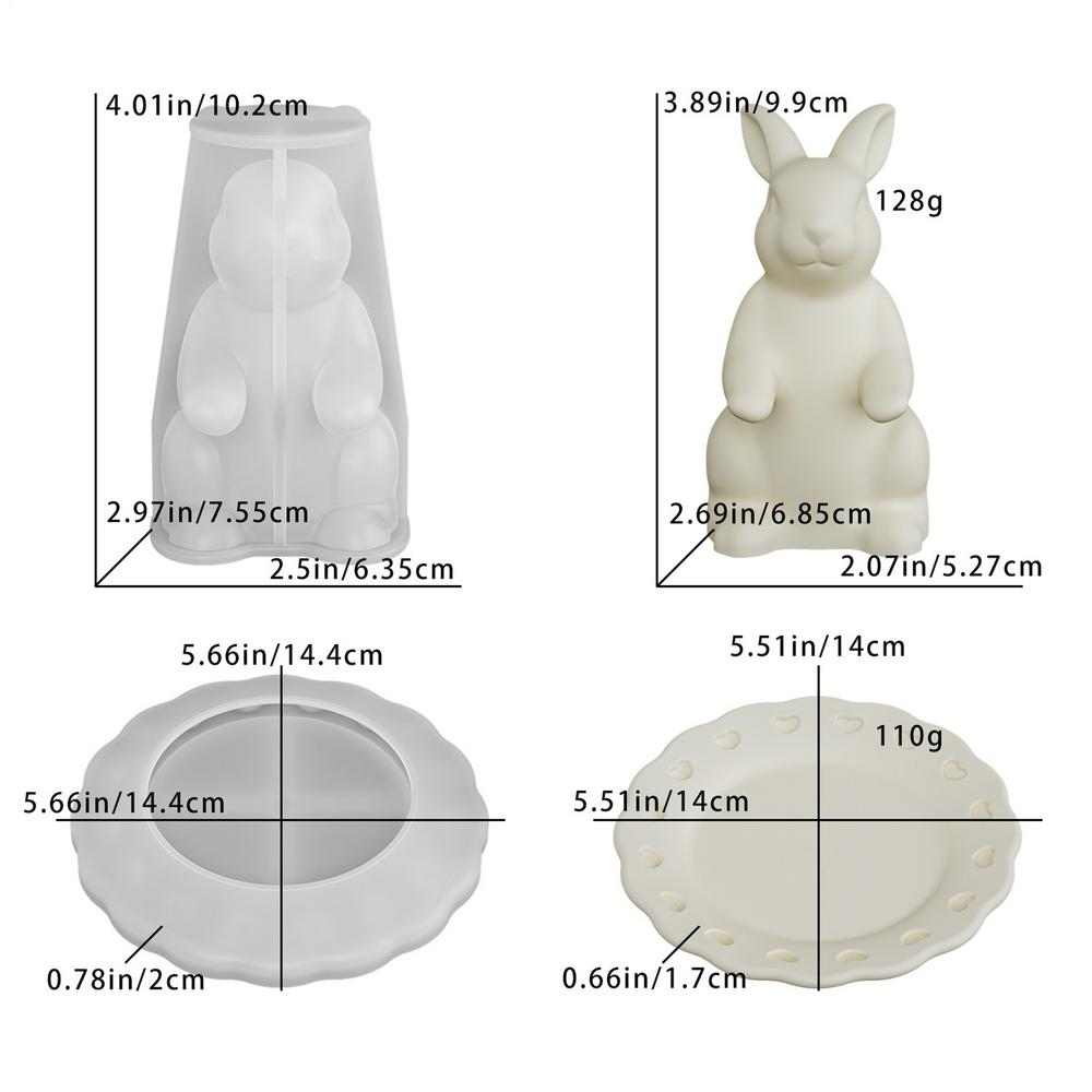 Bunny Tray Mold 3D Cute Silico - Home Office Gear บทวิจารณ์และราคา
