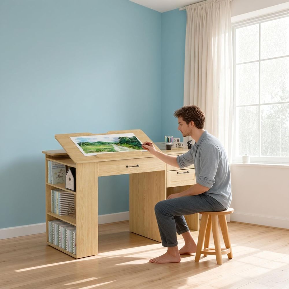 Adjustable Desk with Storage,  - Home Office Desk บทวิจารณ์และราคา