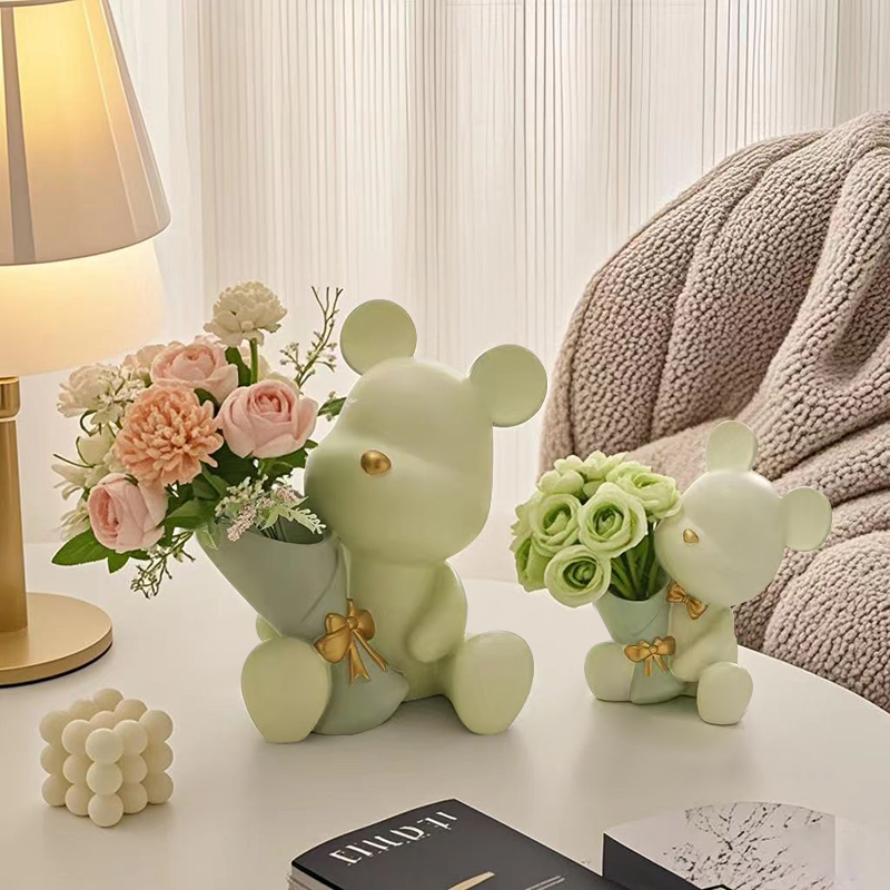 Cute Mini Little Bear Vase Cre - Plant Desk Mini บทวิจารณ์และราคา