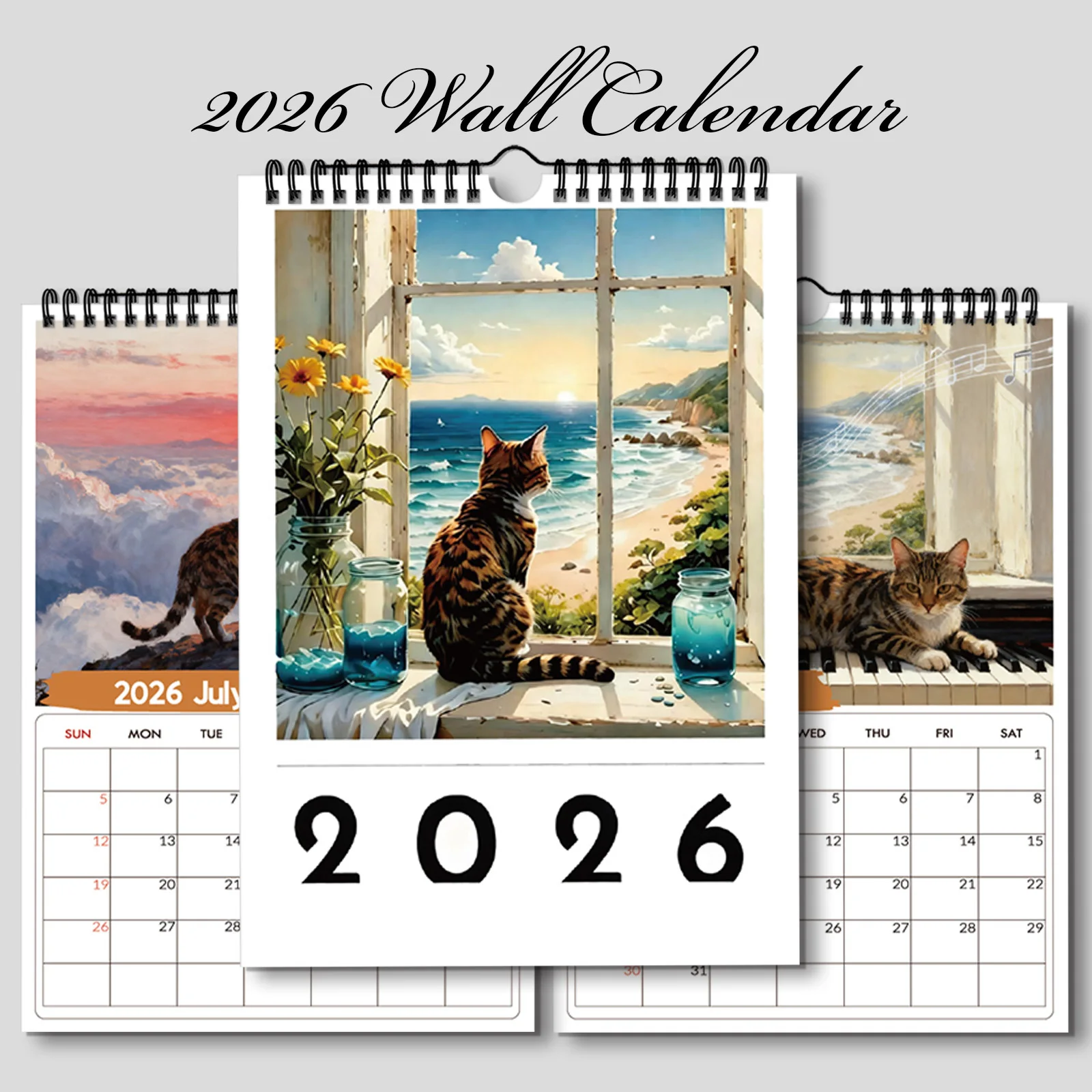 1PC 2026 Wall Calendar, Window - Home Office With View บทวิจารณ์และราคา