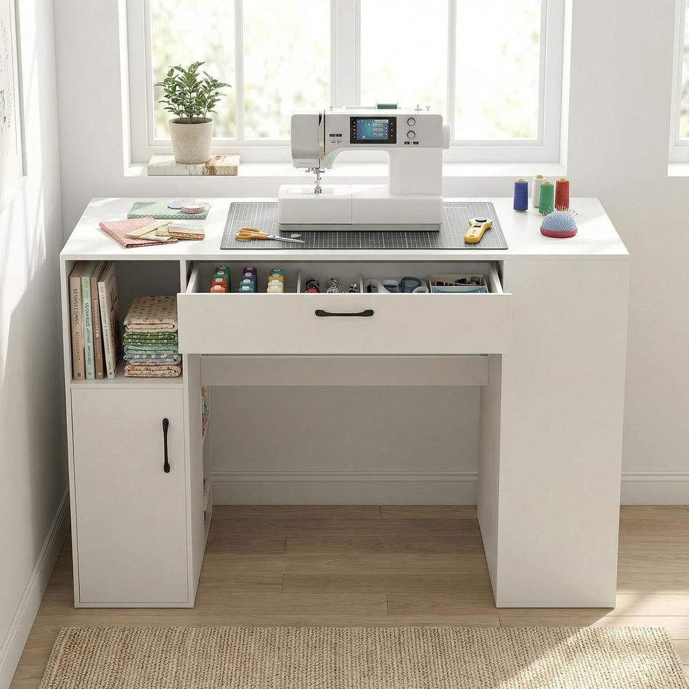 Adjustable Height Sewing Desk  - Home Office Desk บทวิจารณ์และราคา