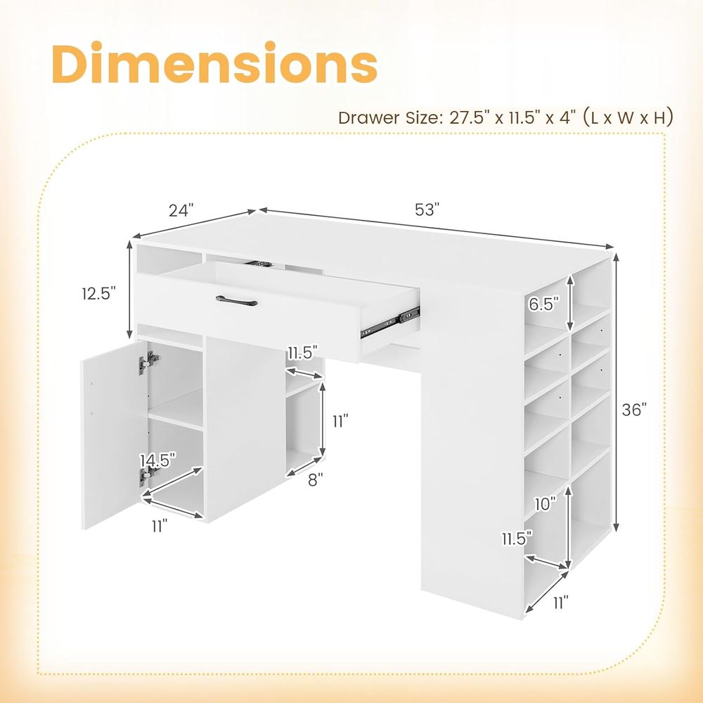 Adjustable Height Sewing Desk  - Home Office Desk บทวิจารณ์และราคา