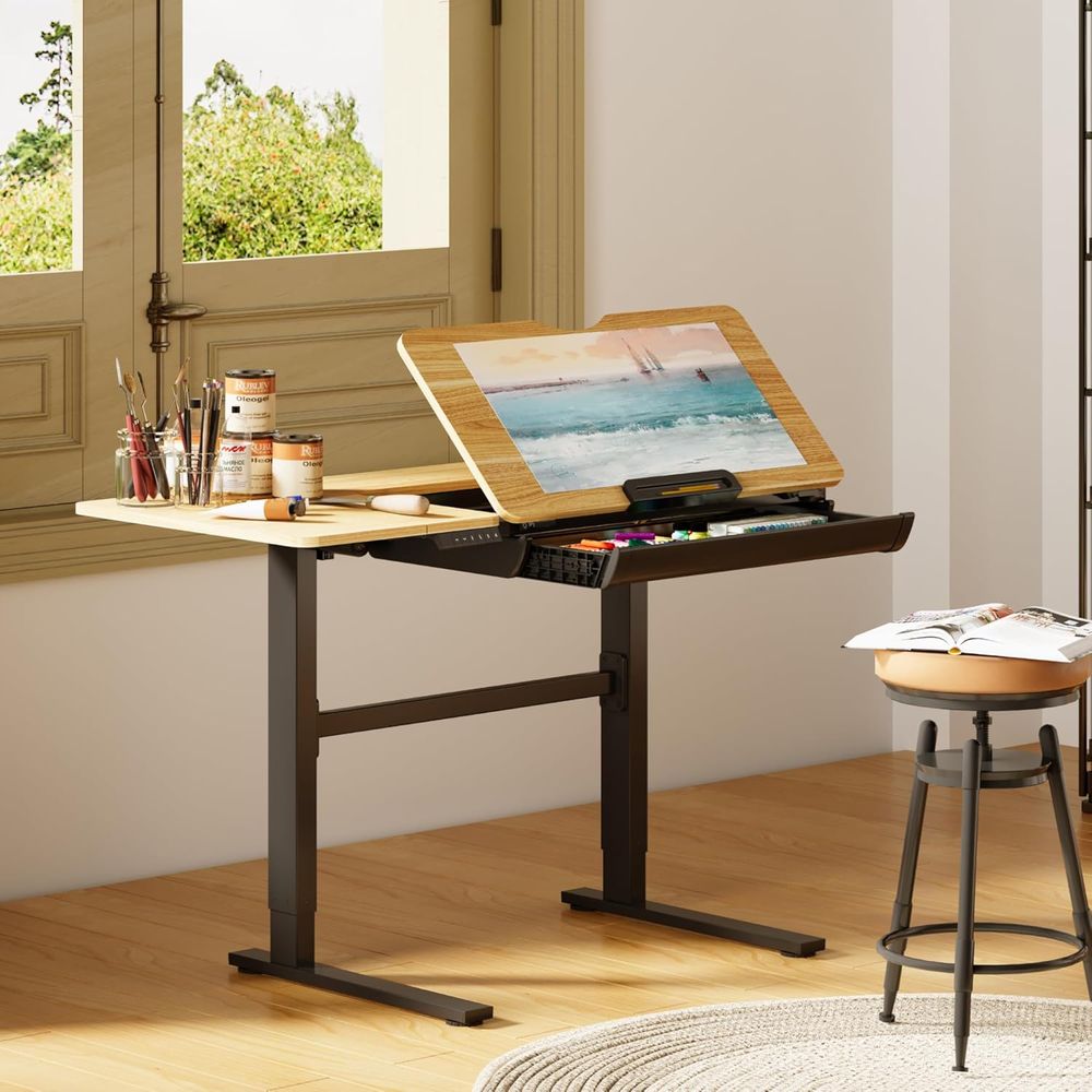 Adjustable Height Electric Sta - Home Office Desk บทวิจารณ์และราคา