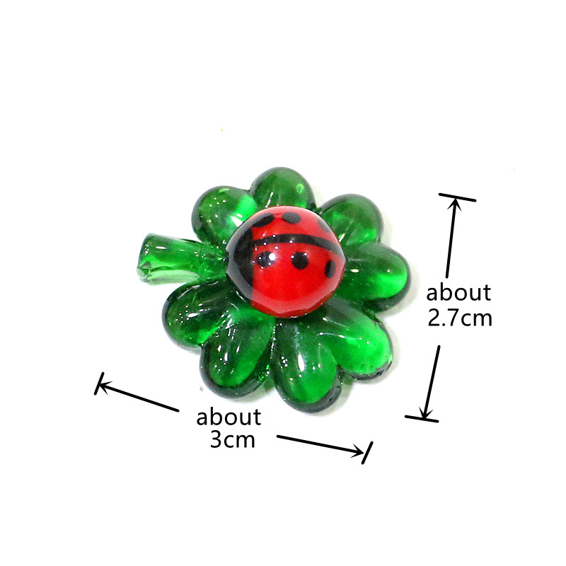 5pcs Green Mini Glass Four-Lea - Plant Desk Mini บทวิจารณ์และราคา