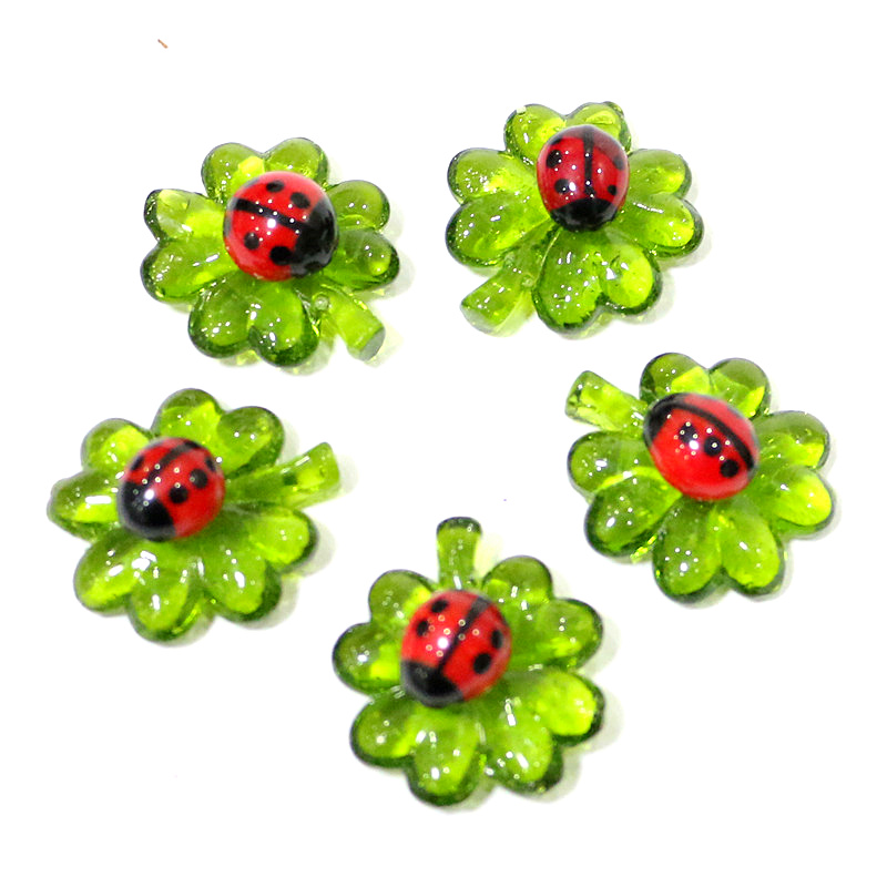 5pcs Green Mini Glass Four-Lea - Plant Desk Mini บทวิจารณ์และราคา