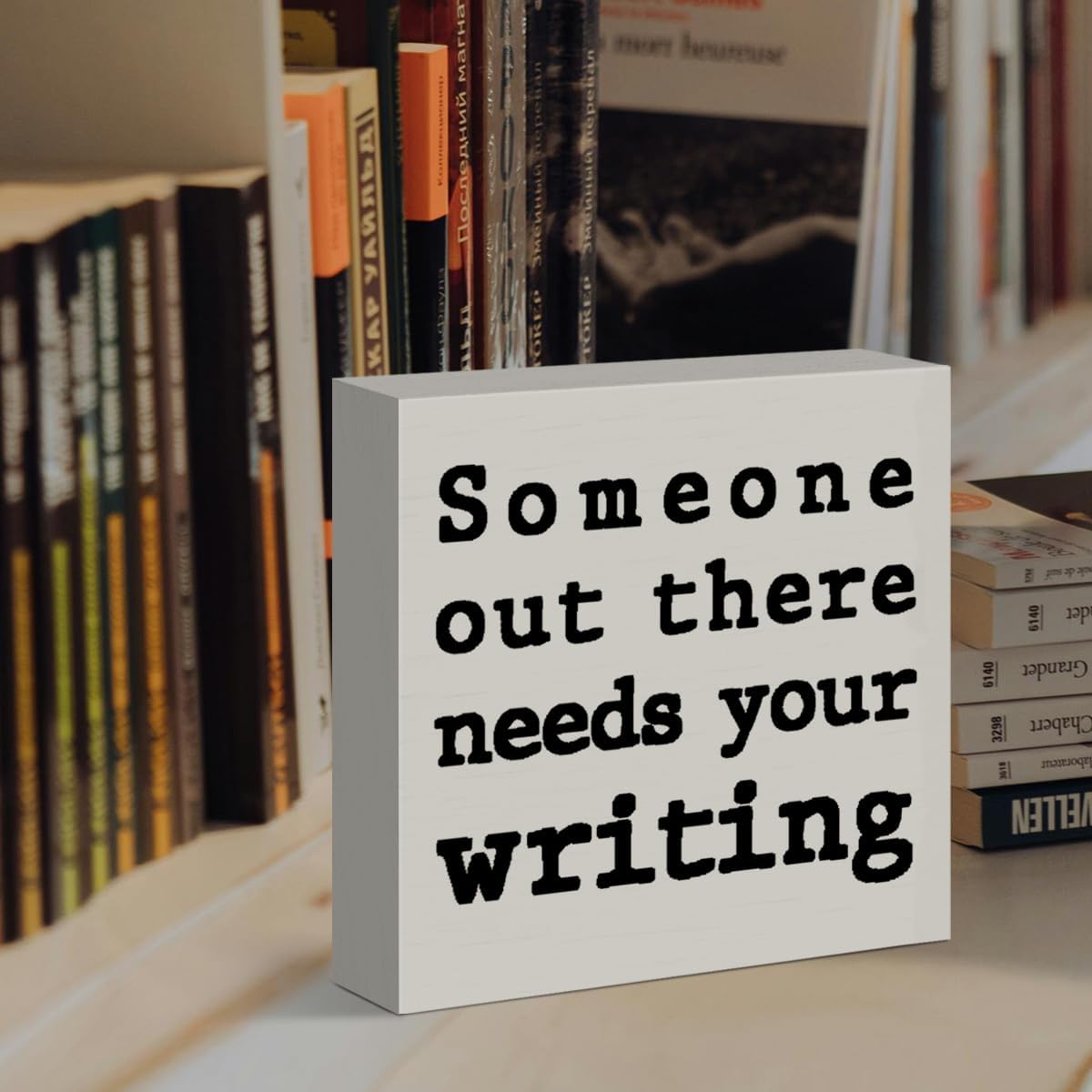 Wooden Box Sign for Writers, N - Home Office Box บทวิจารณ์และราคา