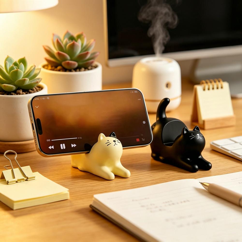 Weighted Phone Stand Cute Cat  - Home Office With View บทวิจารณ์และราคา