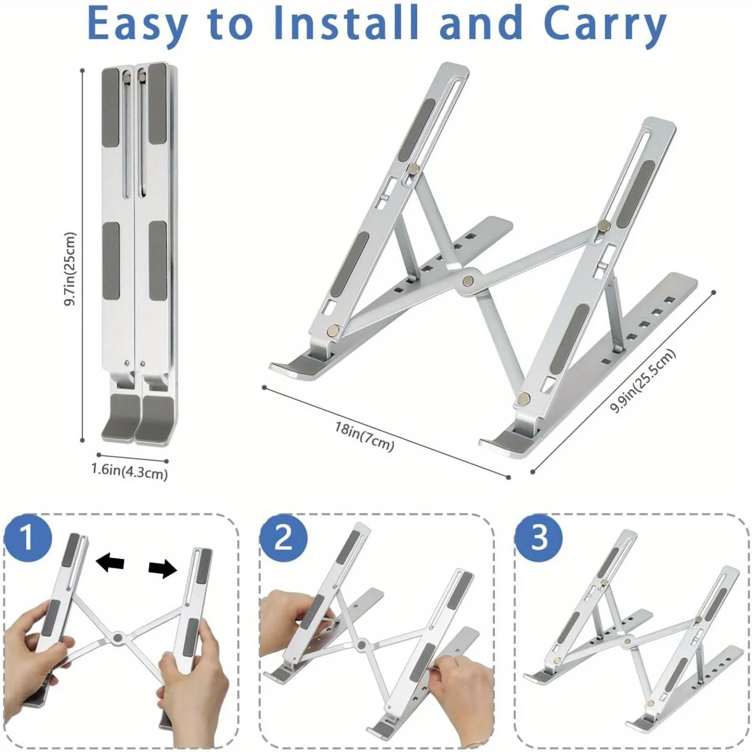 Adjustable Aluminum Laptop Sta - Laptop Stand Foldable บทวิจารณ์และราคา