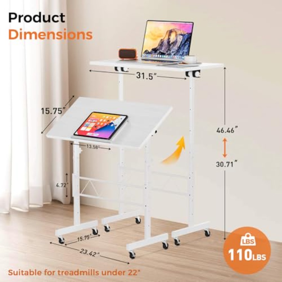 Standing Desk Adjustable Heigh - Home Office Desk บทวิจารณ์และราคา