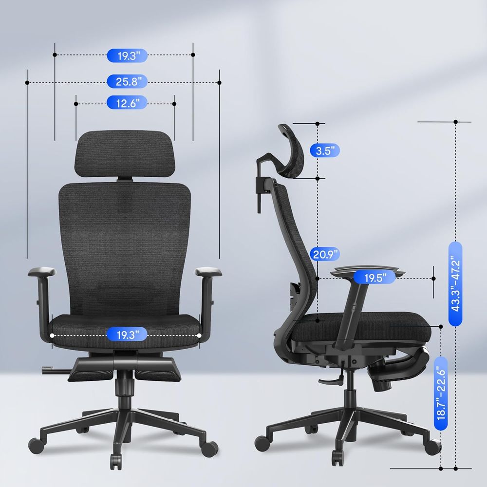 Ergonomic High Back Office Cha - Home Office Desk บทวิจารณ์และราคา