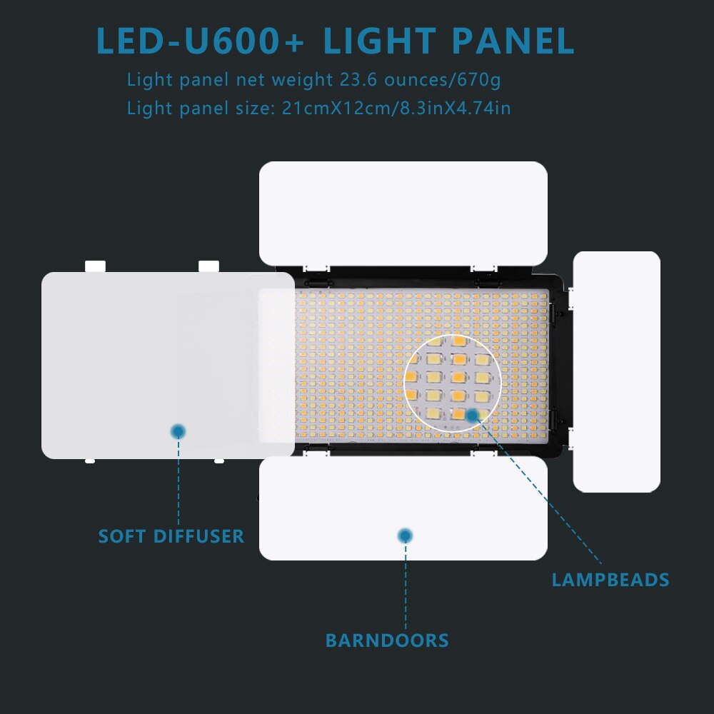 Nagnahz U800+ LED Video Light  - Zoom Lighting Kit บทวิจารณ์และราคา