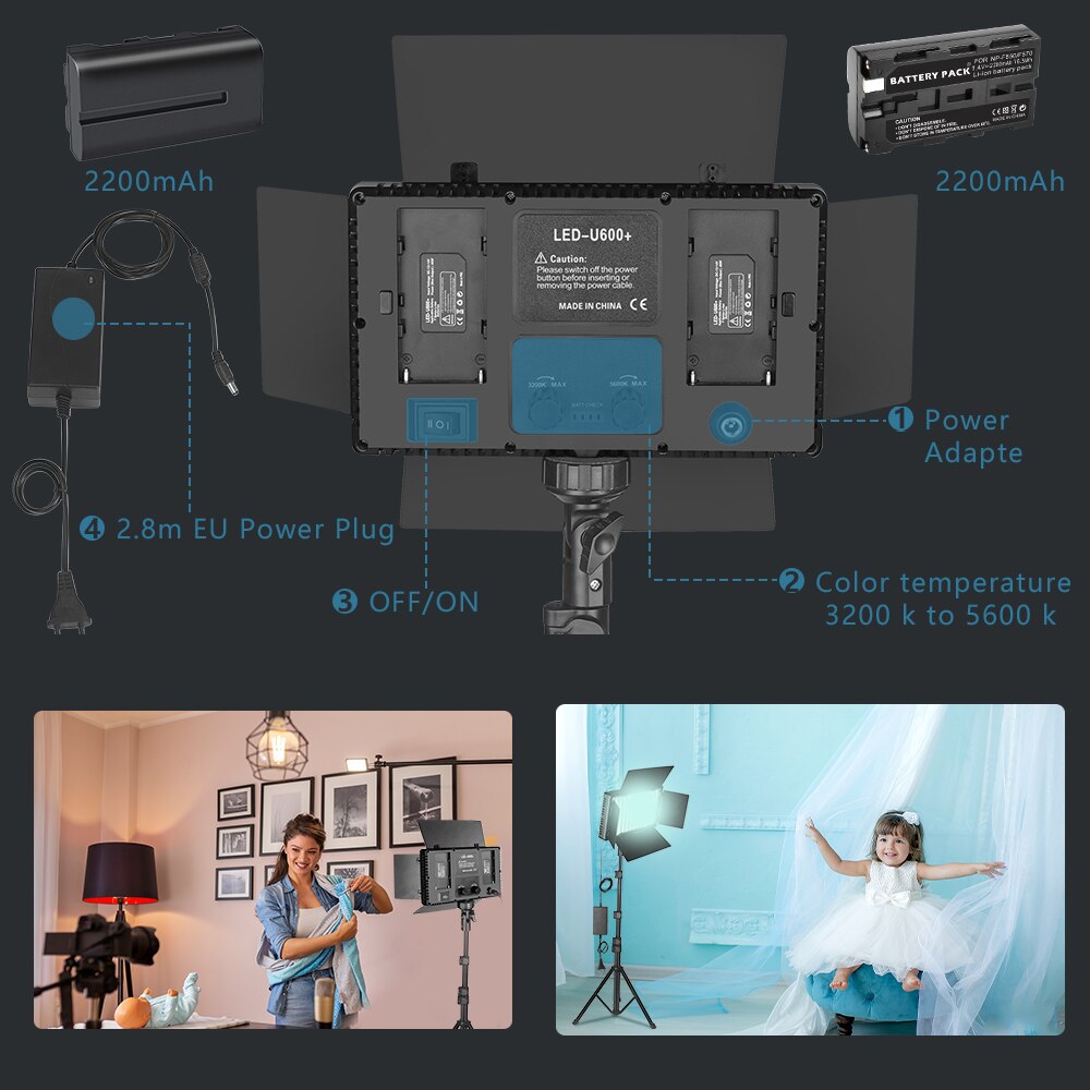 Nagnahz U800+ LED Video Light  - Zoom Lighting Kit บทวิจารณ์และราคา