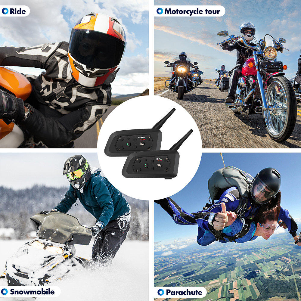 V6 Plus Motorcycle Helmet Inte - Home Office Headset บทวิจารณ์และราคา