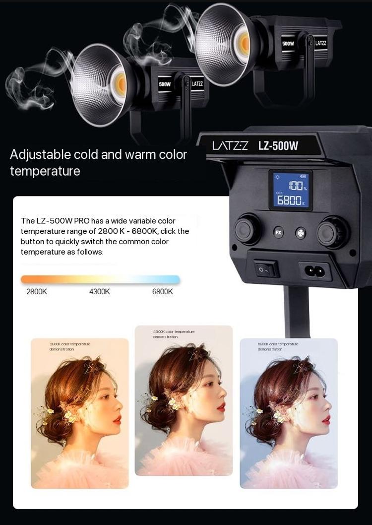 LATZZ 500W LED Video Light 280 - Zoom Lighting Kit บทวิจารณ์และราคา