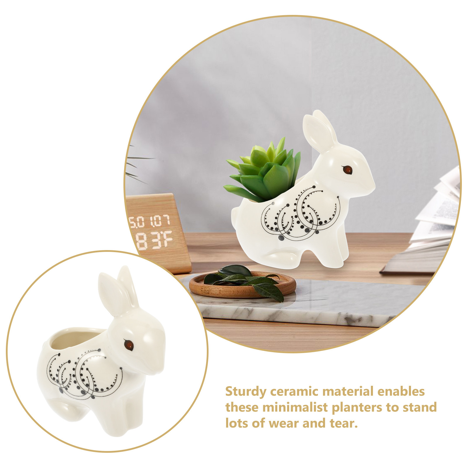 Rabbit Shaped Ceramic Flower P - Home Office Design Ideas บทวิจารณ์และราคา