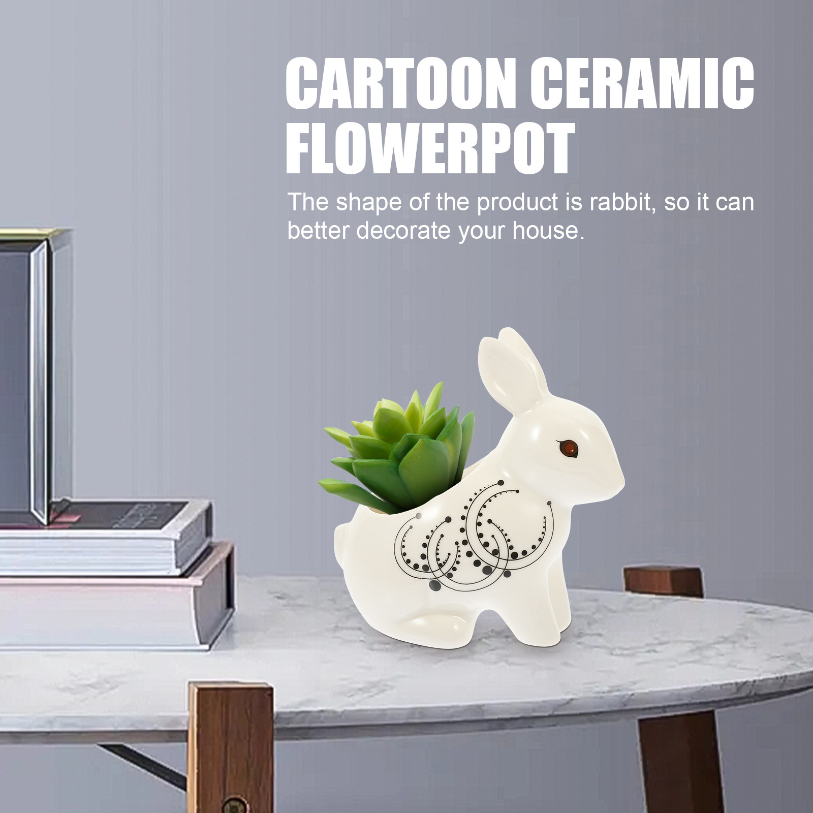 Rabbit Shaped Ceramic Flower P - Home Office Design Ideas บทวิจารณ์และราคา