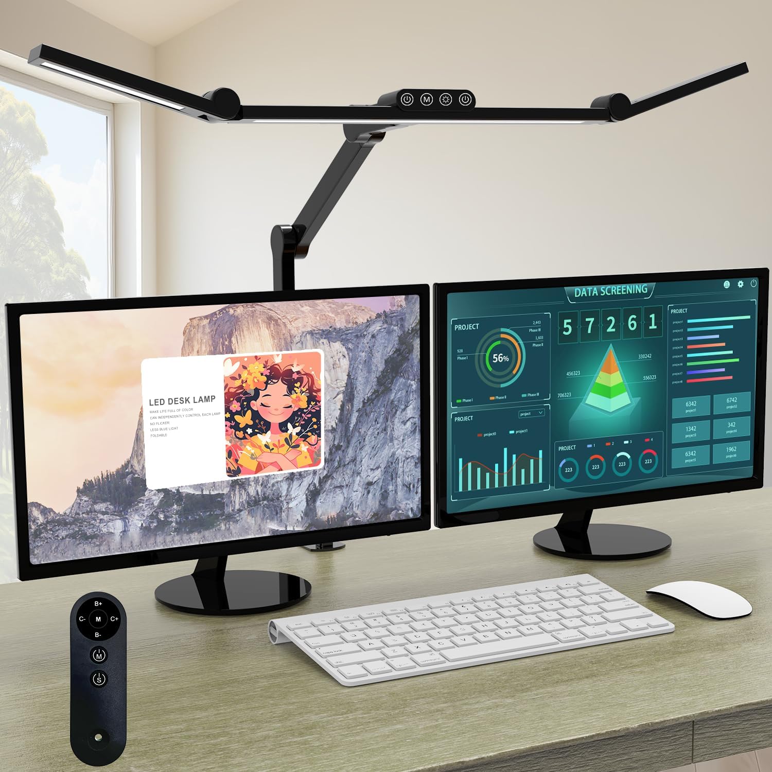 24W LED Desk Lamp with Clamp,  - Home Office Desk บทวิจารณ์และราคา