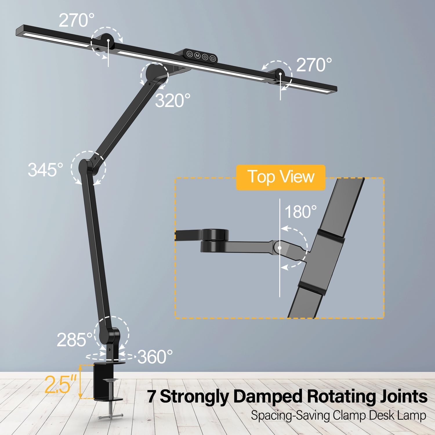 24W LED Desk Lamp with Clamp,  - Home Office Desk บทวิจารณ์และราคา