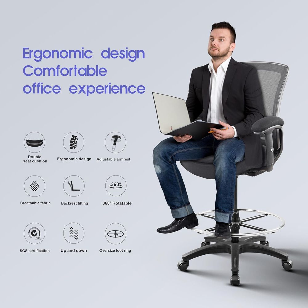 Mesh Ergonomic Office Chair wi - Ergonomic Office Chair บทวิจารณ์และราคา