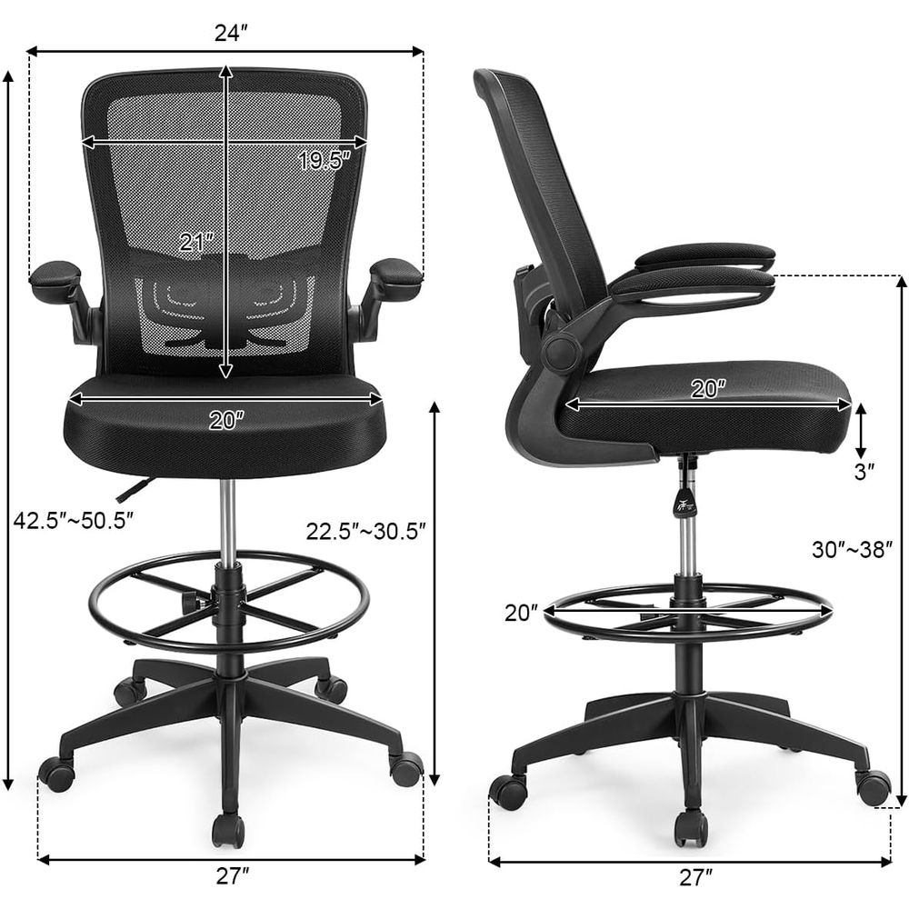High Back Ergonomic Mesh Offic - Ergonomic Office Chair บทวิจารณ์และราคา