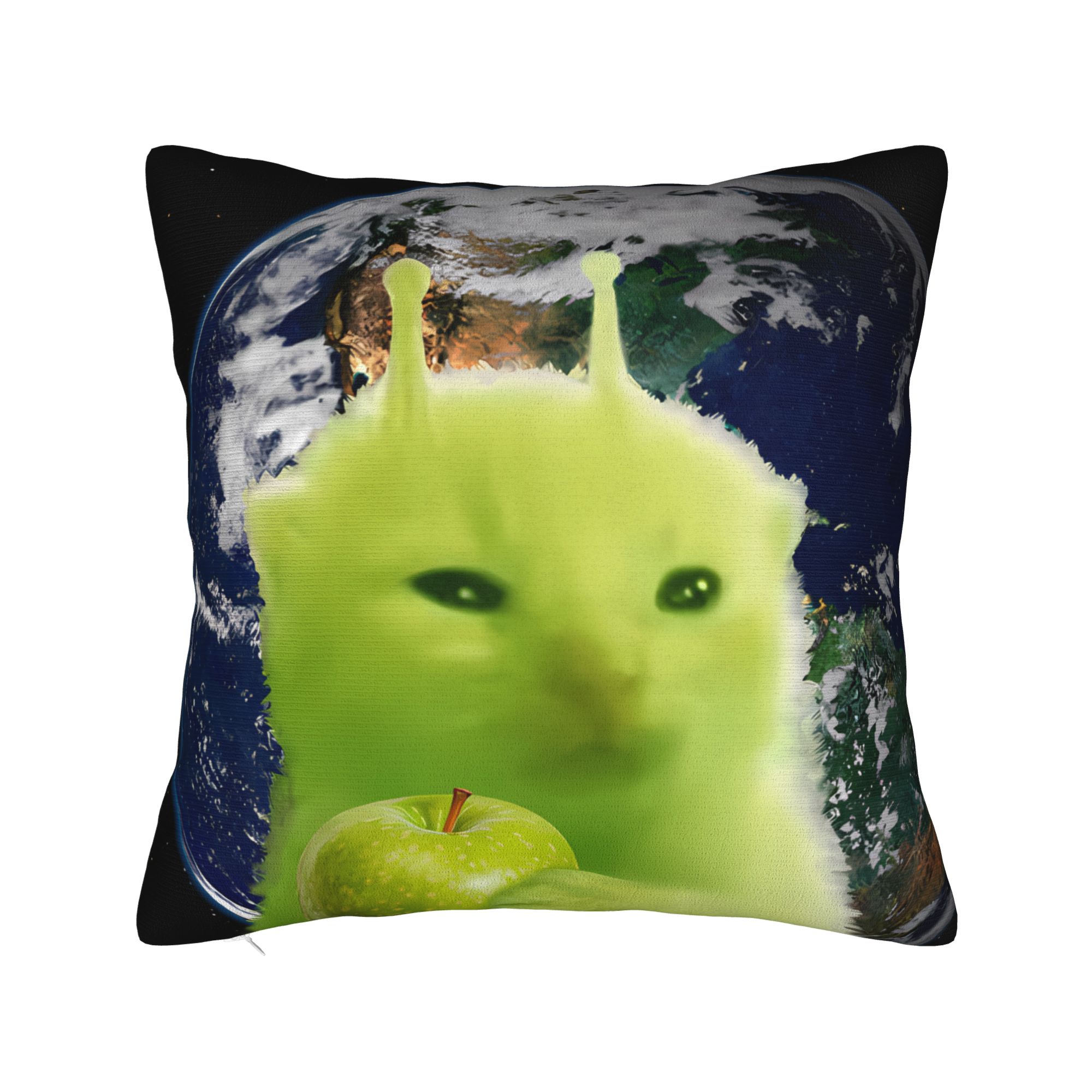 Green Alien Cat Meme Pillow Co - Home Office Design Ideas บทวิจารณ์และราคา