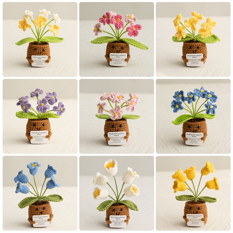 Mini Hand-knitted Potted Plant - Plant Desk Mini บทวิจารณ์และราคา