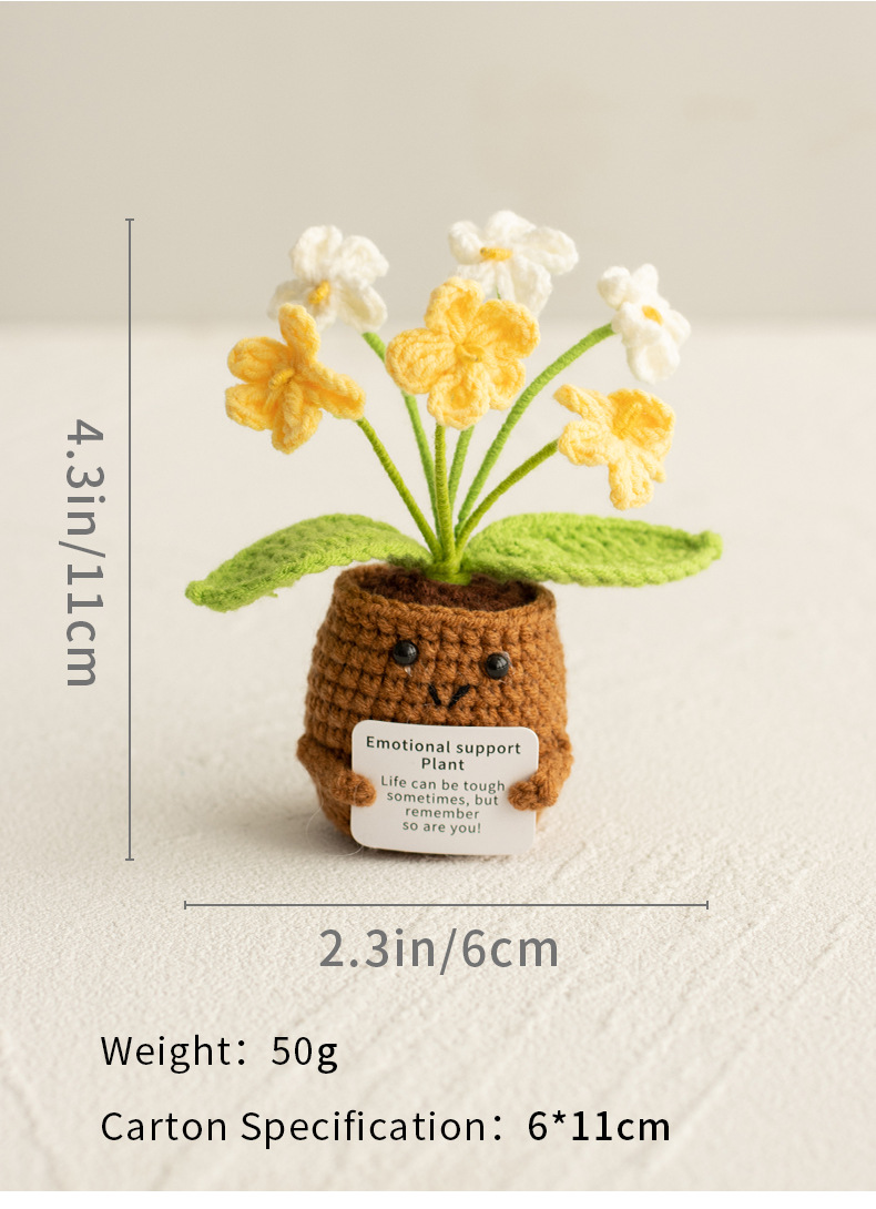 Mini Hand-knitted Potted Plant - Plant Desk Mini บทวิจารณ์และราคา