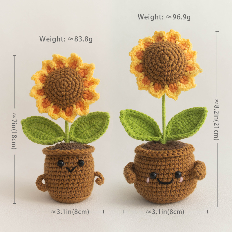 Mini Hand-knitted Potted Plant - Plant Desk Mini บทวิจารณ์และราคา