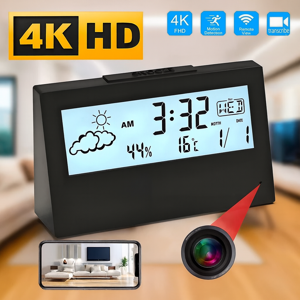 4K WiFi Clock Camera with Moti - Home Office With View บทวิจารณ์และราคา