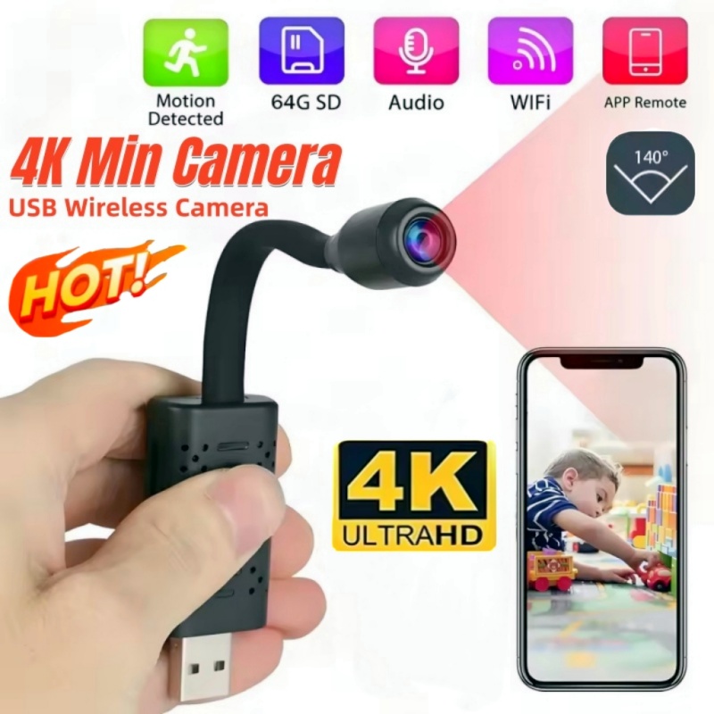 4K Mini USB WiFi Camera Portab - Home Office With View บทวิจารณ์และราคา