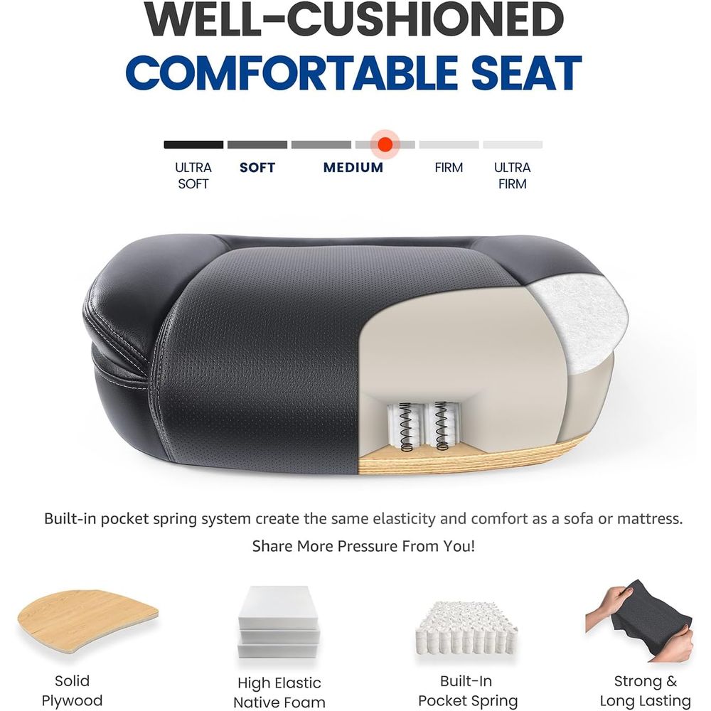 Luxury Ergonomic Leather Adjus - Ergonomic Office Chair บทวิจารณ์และราคา